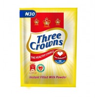 Three Crowns 12g Plain Powdered Milk (12g x  210) Carton